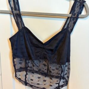 La Hearts Navy Lace Bralette